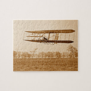 Puzzle Vuelo 85 Orville Wright Biplano C 1904 Sepia Ji
