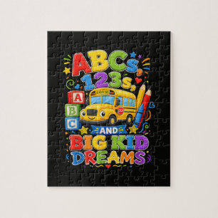 Puzzle Vuelta al cole primer día grandes sueños de niño