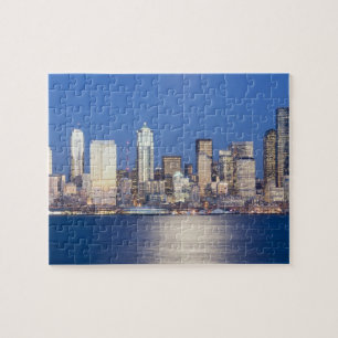 Puzzle WA, Seattle, horizonte de Seattle y Elliott Bay, 2