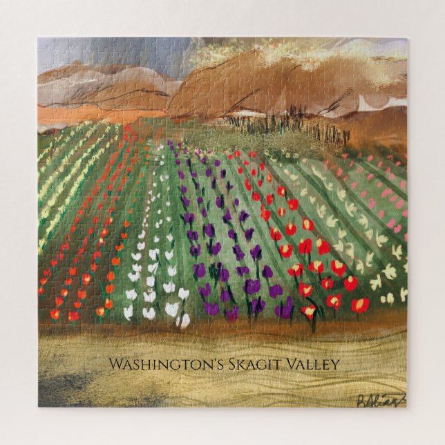 Puzzle WA Skagit Valley Tulip Fields Spring Dreaming (Vertical)