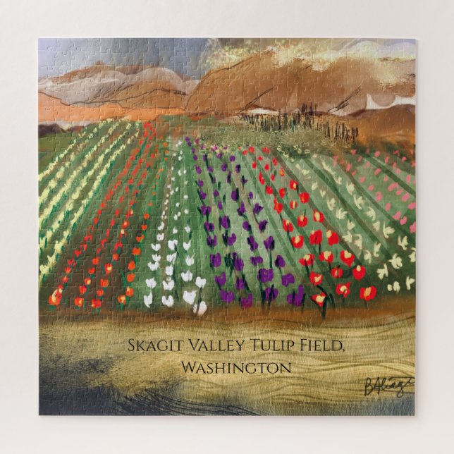Puzzle WA Skagit Valley Tulip Fields Spring Dreaming (Vertical)