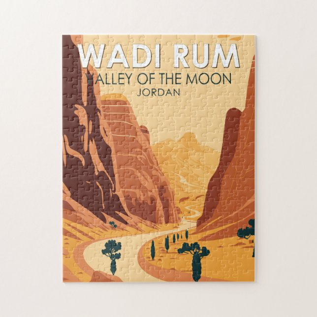 Puzzle Wadi Rum Jordan Viaje Arte Vintage (Vertical)