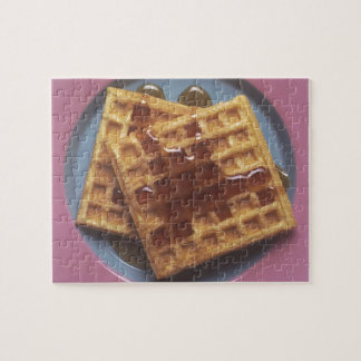 Puzzle Waffles con jarabe