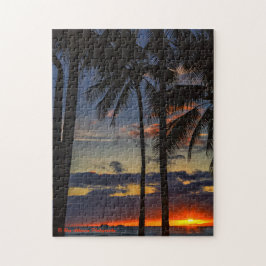 Puzzle Waikiki Palm Sunset