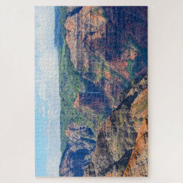 Puzzle Waipoo cae en el Cañón Waimea, Kauai, Hawaii