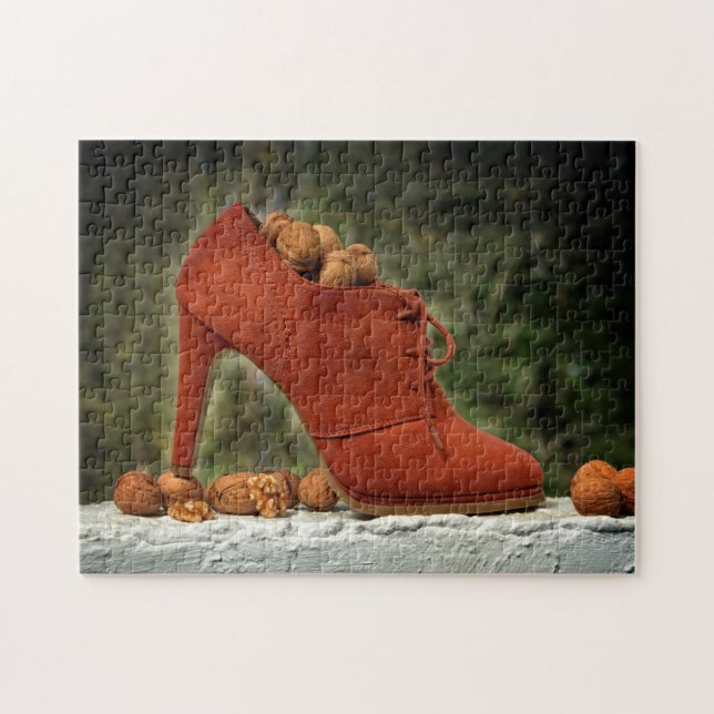 Puzzle Walnuss Schuh (Horizontal)