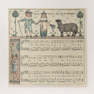 Puzzle Walter Crane Baa Baa Oveja Negra Rima Infantil