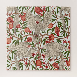 Puzzle Walter Crane Cacatúa Blanca Granada Roja Arte