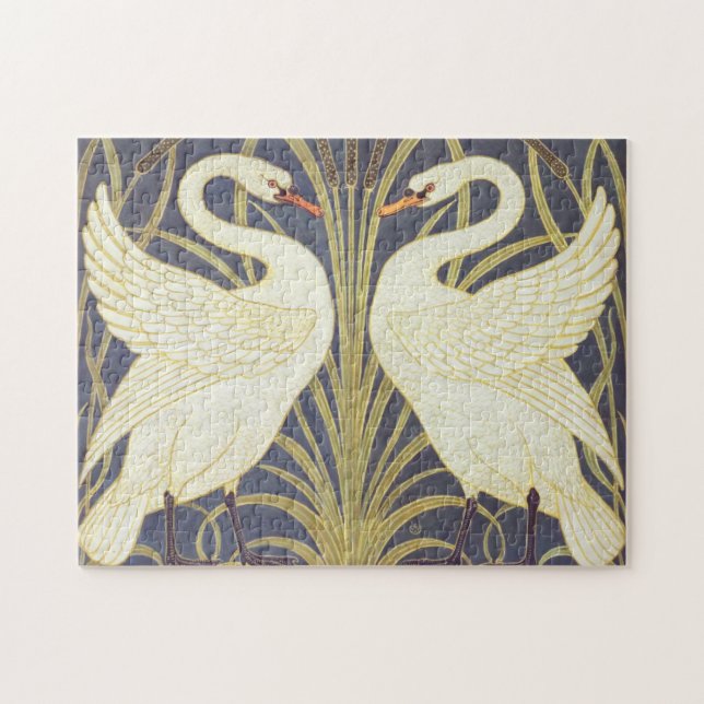 Puzzle Walter Crane Cisne, Junco E Iris Arte Nouveau (Horizontal)