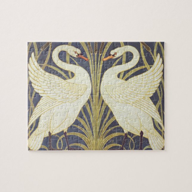 Puzzle Walter Crane Swan, Rush E Iris Art Nouveau (Horizontal)