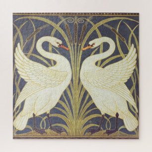 Puzzle Walter Crane Swan, Rush E Iris Art Nouveau