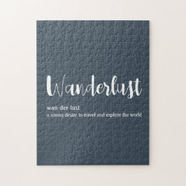 Puzzle Wanderlust definición color azul blanco
