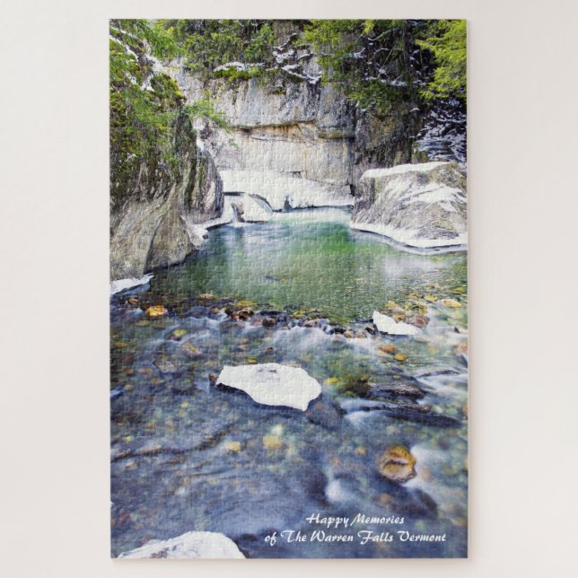 Puzzle Warren Falls Vermont.Regalos de Navidad Rompecabez (Vertical)