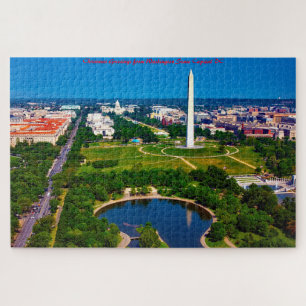 Puzzle Washington State Capital DC. Saludos de Navidad