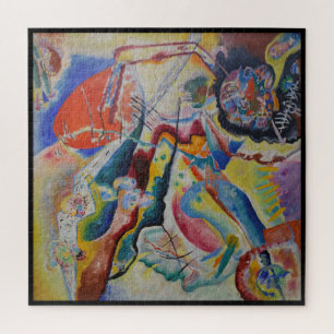 Puzzle Wassily Kandinsky, pintura con una mancha roja