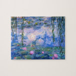 Puzzle Water Lilies<br><div class="desc">Water Lilies es una serie de más de 200 pinturas al óleo del impresionista francés Claude Monet. Este cuadro,  que se terminó en 1919,  está decorado en tonos azules y rosas.</div>