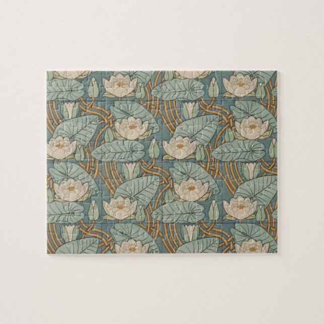Puzzle Water Lilies Lily Naturaleza Art Nouveau (Horizontal)