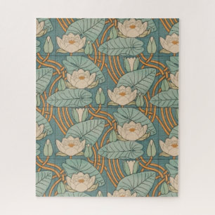 Puzzle Water Lilies Lily Naturaleza Art Nouveau