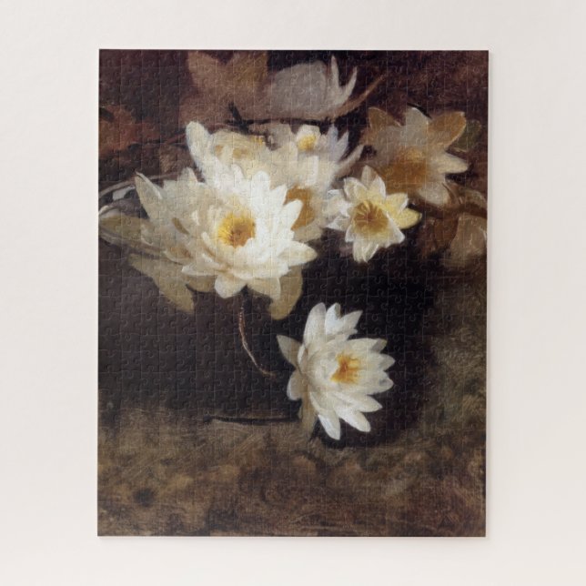 Puzzle Water Lilies (por Abbott Henderson Thayer) (Vertical)
