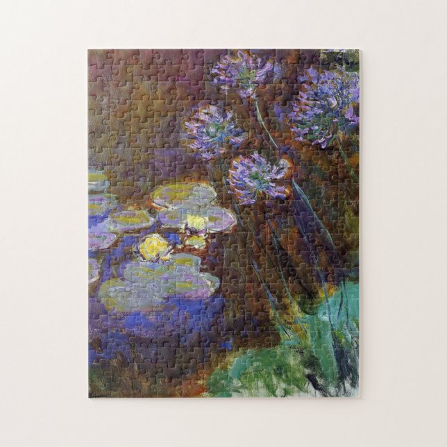 Puzzle Water Lilis y Agapanthus Monet Bella Artes (Vertical)