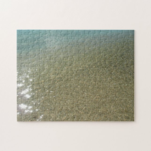 Puzzle Water on the Beach I Abstract Nature Photography (Horizontal)