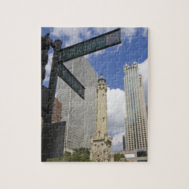 Puzzle Water Tower, Chicago, Illinois, Estados Unidos (Vertical)