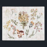 Puzzle Watercolor Autumn Wildflower Floral Art<br><div class="desc">Watercolor Otumn Wildflower Floral Art Puzzle</div>