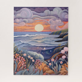 Puzzle Watercolor Beach Scene