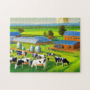 Puzzle Watercolor Farm Photo rompe Internet Jigsaw Puz