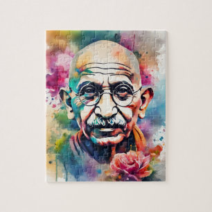 Puzzle Watercolor Gandhi
