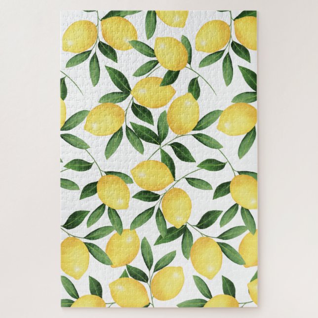 PUZZLE WATERCOLOR LEMONS (Vertical)