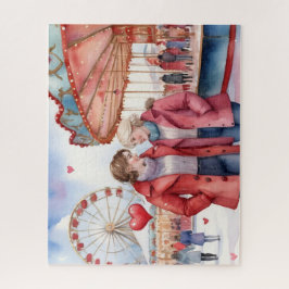 Puzzle Watercolor Lesbian Valentine