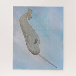 Puzzle Watercolor Ocean Narwhal