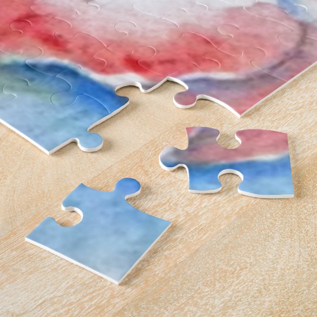 Puzzle Watercolor Sweetpea Flor Art (Lado)