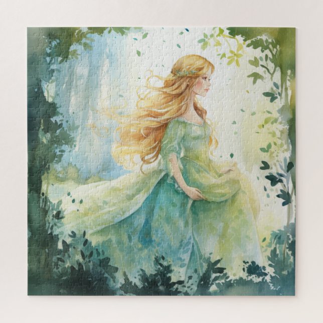 Puzzle Watercolour Forest Princess (Vertical)