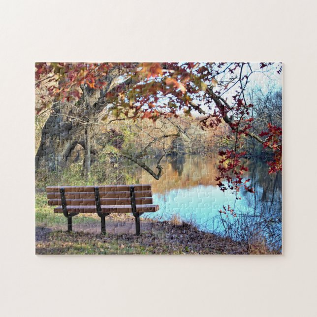 Puzzle Waterscape with Bench (Horizontal)