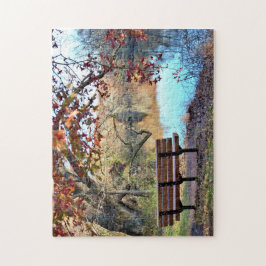Puzzle Waterscape with Bench