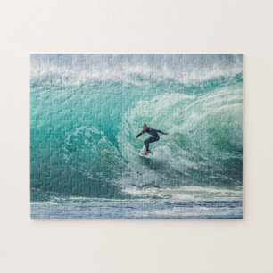 Puzzle Wave Surfer Surfing Sports Blue Ocean
