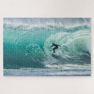 Puzzle Wave Surfer Surfing Sports Blue Ocean