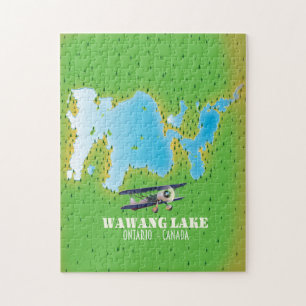 Puzzle Wawang Lake Ontario Canada lake map