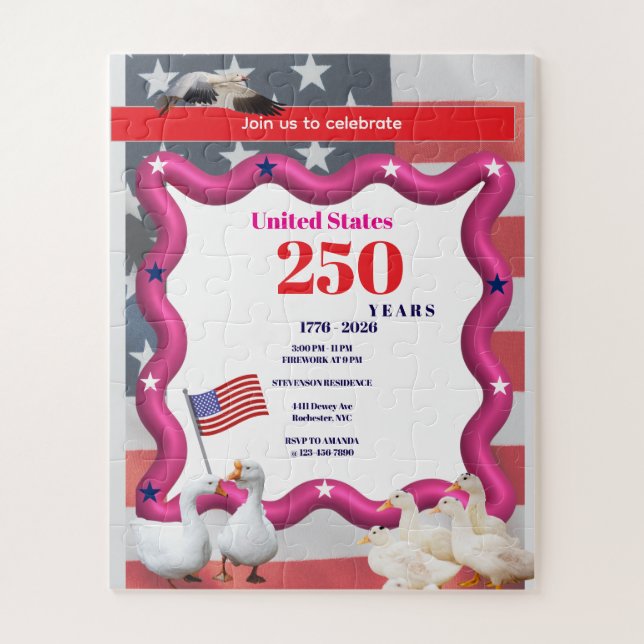Puzzle We The Silly Geese 250th Funny Celebration (Vertical)
