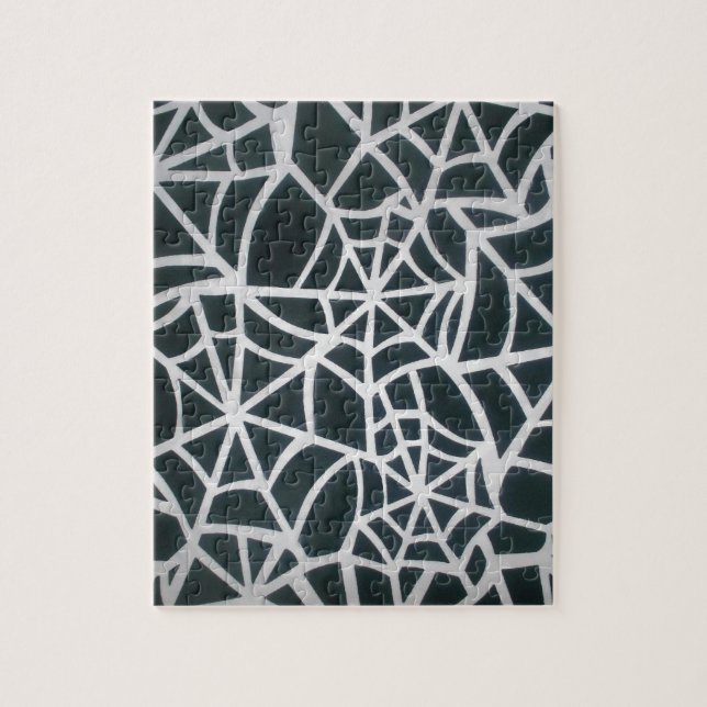 Puzzle Web de misterio: Delicada trampa - Web de araña bl (Vertical)