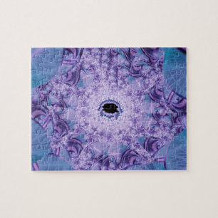 Puzzle Web Purple and Blue Fractal Art