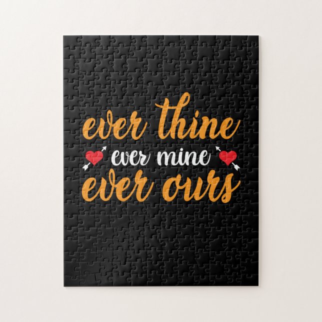 Puzzle Wedding Ever Thine Ever Mine Ever Ours (Vertical)