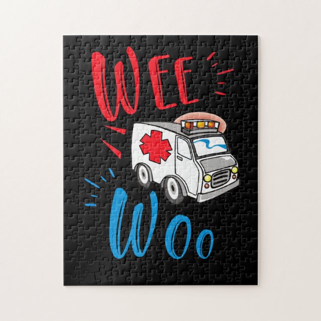 Puzzle WEE WOO AMR. EMT AMR. Ambulancia paramédica (Vertical)