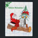 Puzzle Weihnachtsmann Kaninchen Fox Eichhörnchen, Deutsch<br><div class="desc">¡Frohe Weihnachten! - Weihnachtsmann mit Kaninchen,  Fox und Eichhörnchen - Buntstiftzeichnung von Krisi ArtKSZP ~~~ Compra Kategorie >>> Feliz Navidad para los niños >>> Santa Claus con la ardilla Fox del conejo</div>