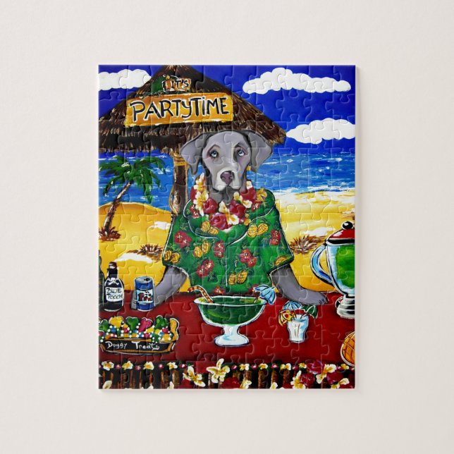 Puzzle Weimaraner Bartender (Vertical)
