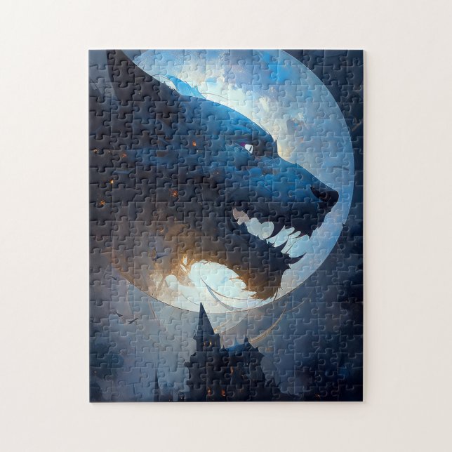 Puzzle Werewolf Oscuro Fantasy Horror (Vertical)