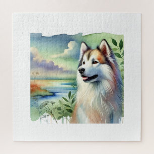 Puzzle West Siberian Laika Dog 010924AREF144 - Watercolor