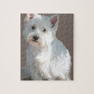 PUZZLE WESTIE EN DE COLOR TOPO